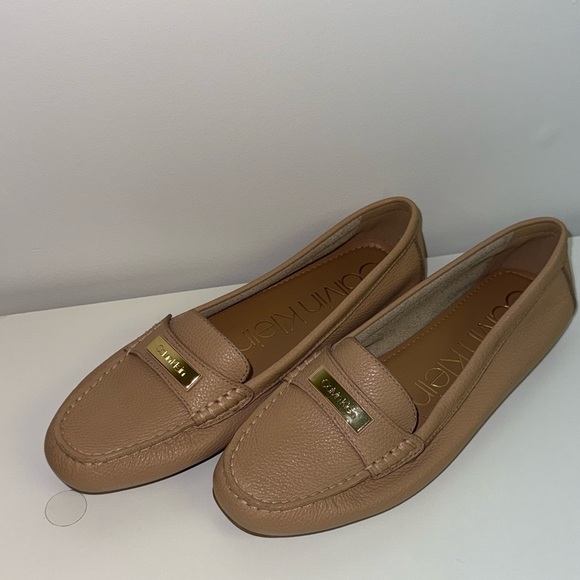 Calvin Klein Shoes - Calvin Klein Beige Leather Loafers